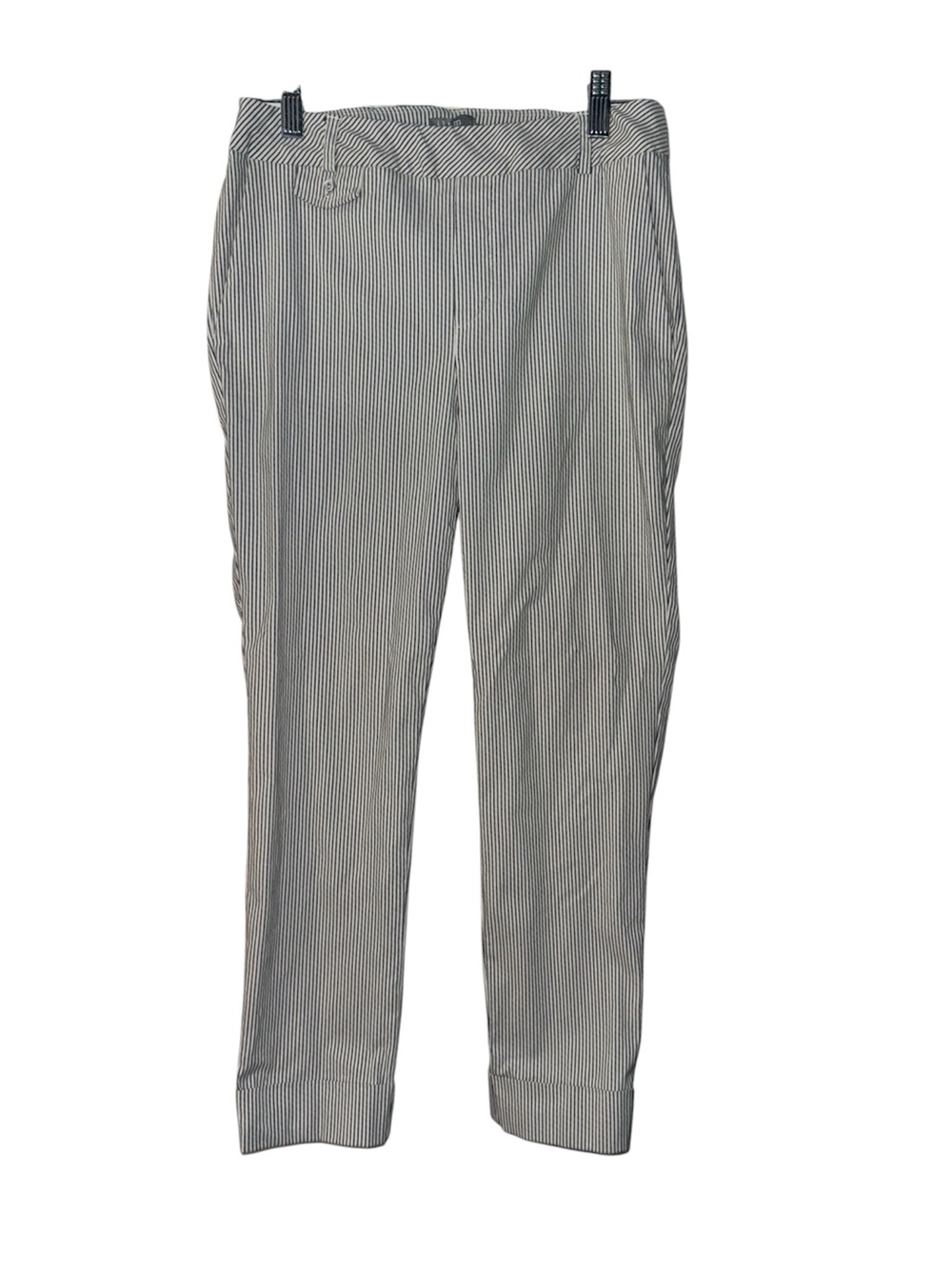 I Love Tyler Madison Striped Slim Ankle Cuffed Pants with Pockets Size M